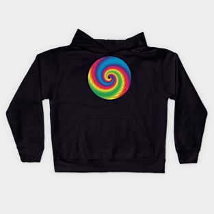 multicolored spiral Kids Hoodie